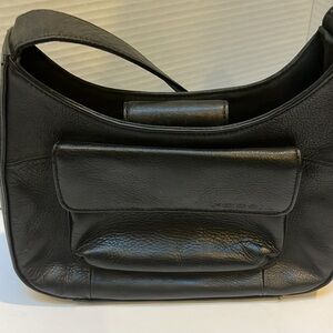 Black Leather Fossil Shoulder Bag